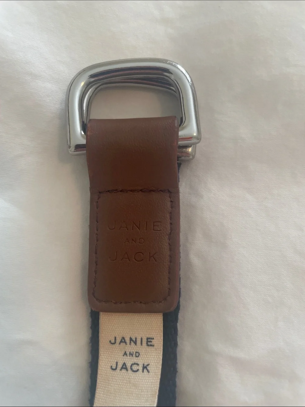 Janie and Jack Striped Navy and White Boy’s Belt Size 4 to 5